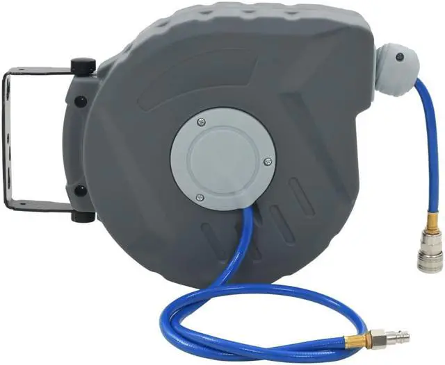 Alt view image 2 of 16 - vidaXL Air Hose Wall Mount Air Compressor Hose Reel 1/4" 39.4' Quick Connect