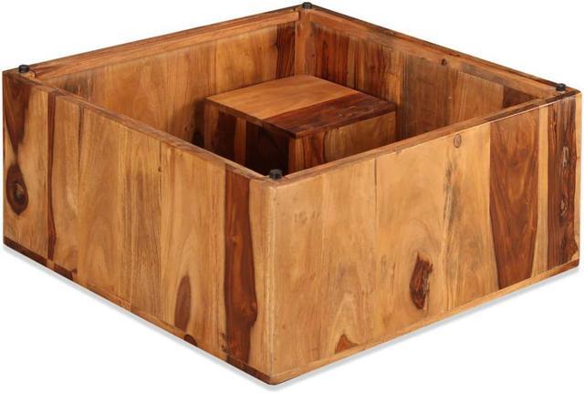 Alt view image 5 of 11 - vidaXL Coffee Table Unique Natural Wood Grains Solid Acacia Wood Small