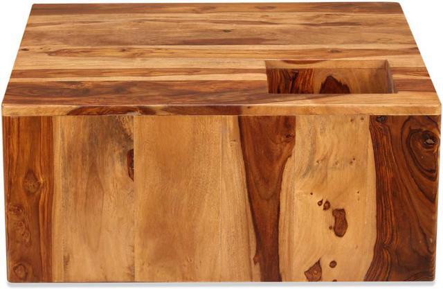 Alt view image 4 of 11 - vidaXL Coffee Table Unique Natural Wood Grains Solid Acacia Wood Small