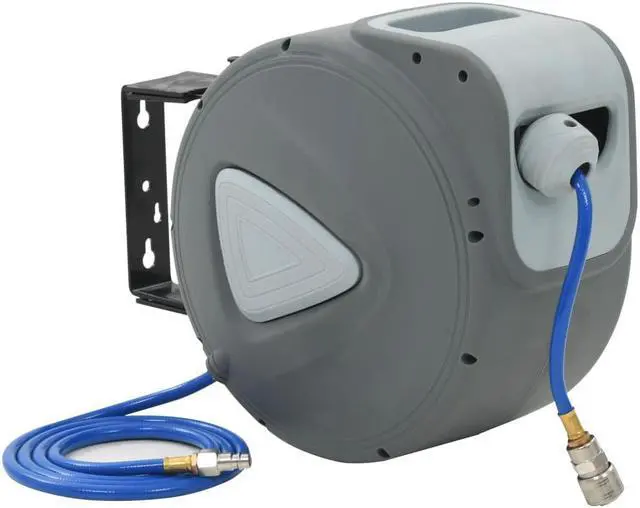 Main image of vidaXL Automatic Air Hose Reel 1/4" 65.6' Pneumatic Hose Heavy Duty Reel