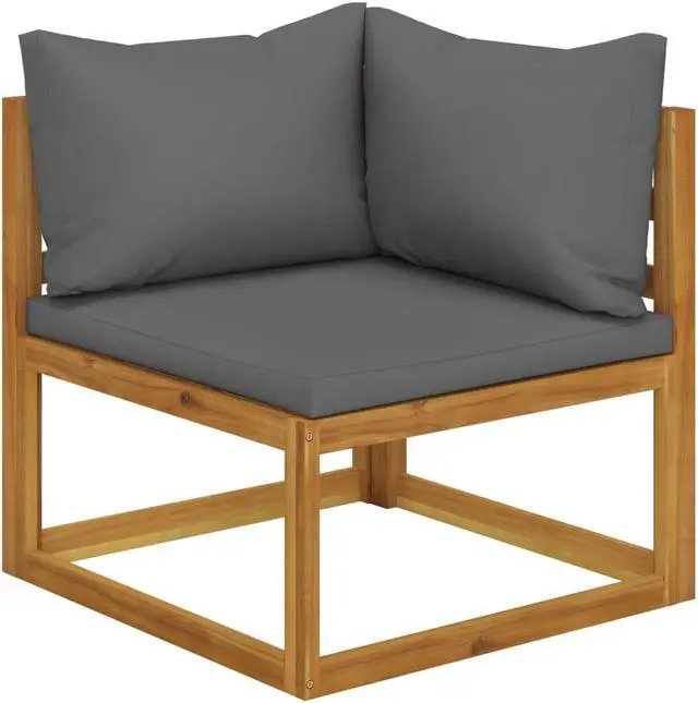 Alt view image 2 of 7 - vidaXL Patio Lounge Set Outdoor Sectional Sofa Set 5 Piece Solid Wood Acacia