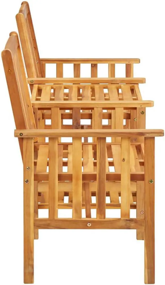 Alt view image 3 of 11 - vidaXL Patio Bistro Set Table and Chairs Conversation Set Solid Acacia Wood