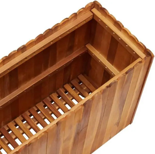 Alt view image 5 of 10 - vidaXL Gabion Raised Bed Galvanized Steel 106.3" Raised Garden Bed Flower Box