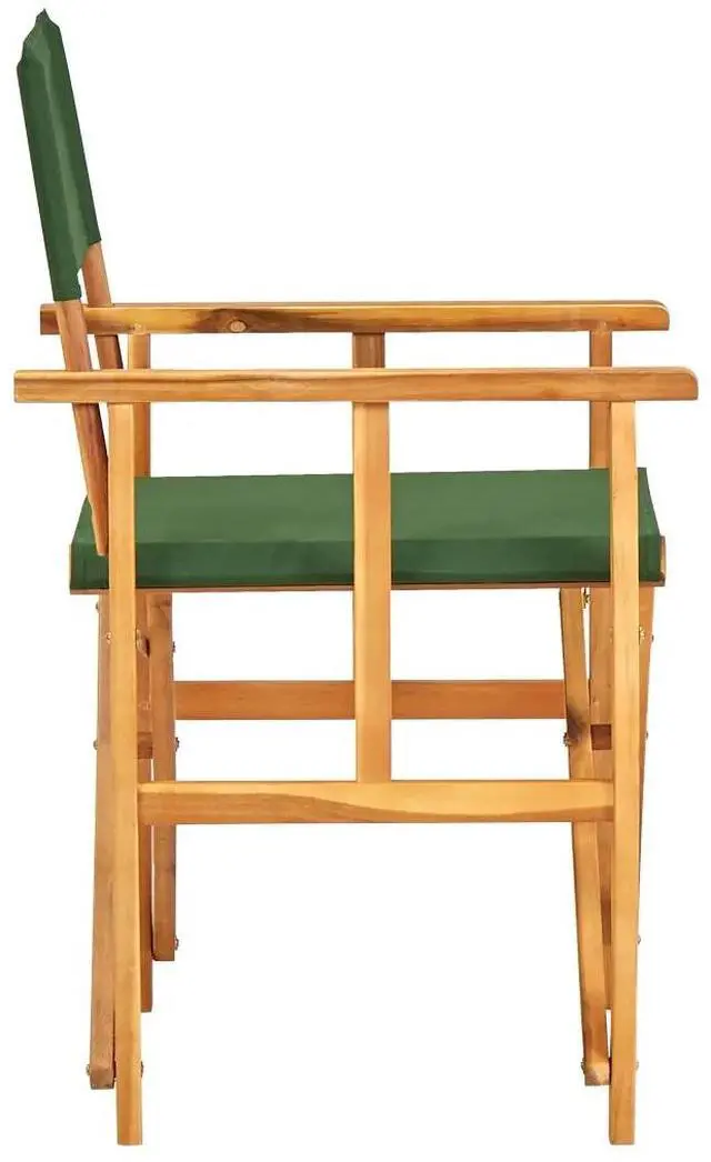 Alt view image 15 of 15 - vidaXL Director's Chairs 2 pcs Solid Acacia Wood Green