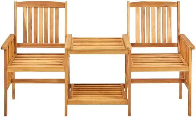 Alt view image 2 of 11 - vidaXL Patio Bistro Set Table and Chairs Conversation Set Solid Acacia Wood