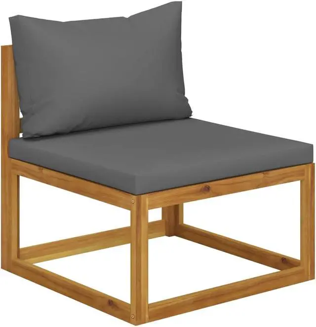 Alt view image 6 of 7 - vidaXL Patio Lounge Set Outdoor Sectional Sofa Set 5 Piece Solid Wood Acacia