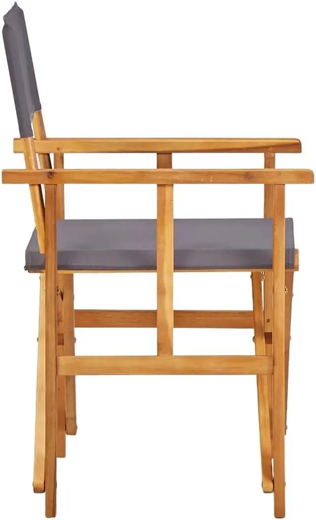 Alt view image 4 of 14 - vidaXL Director's Chair 2 Pcs Camping Chair for Outdoor Garden Solid Wood Acacia