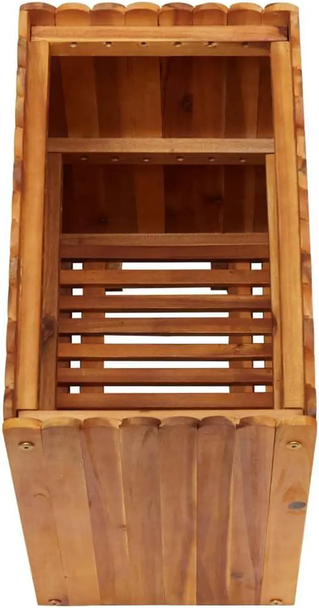 Alt view image 7 of 12 - vidaXL Garden Raised Bed 19.6"x11.8"x19.6" Solid Acacia Wood