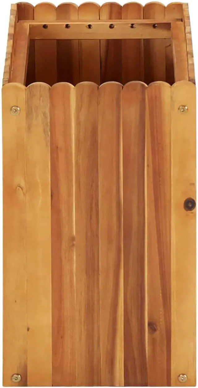 Alt view image 6 of 12 - vidaXL Garden Raised Bed 19.6"x11.8"x19.6" Solid Acacia Wood