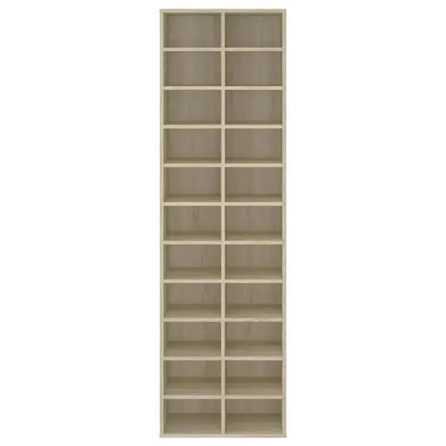 Alt view image 7 of 10 - vidaXL Shoe Cabinet Sonoma Oak 21.2"x13.3"x72" Chipboard