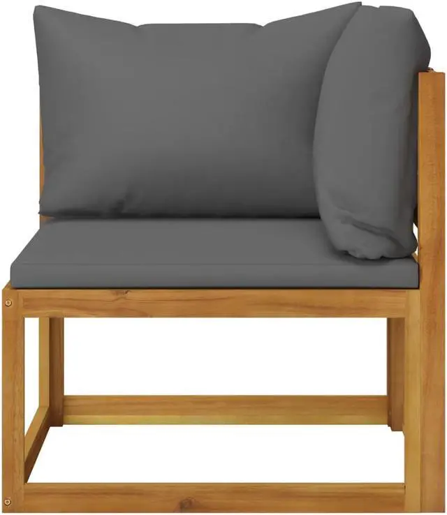 Alt view image 3 of 7 - vidaXL Patio Lounge Set Outdoor Sectional Sofa Set 5 Piece Solid Wood Acacia