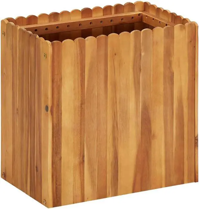 Alt view image 5 of 12 - vidaXL Garden Raised Bed 19.6"x11.8"x19.6" Solid Acacia Wood