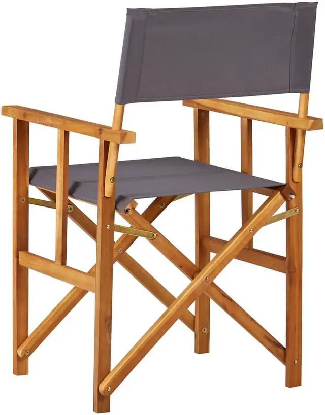 Alt view image 7 of 13 - vidaXL Director's Chairs Solid Acacia Wood