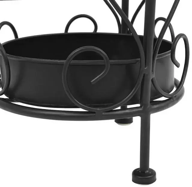 Alt view image 10 of 10 - vidaXL Umbrella Stand Vintage Style Metal 10.2"x18.1" Black