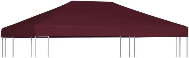 Alt view image 5 of 10 - vidaXL Gazebo Top Cover 9.1 oz/yd 9.8'x13.1' Bordeaux