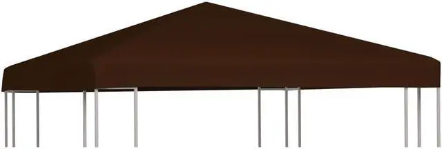 Main image of vidaXL Gazebo Top Cover 9.8'x9.8' Brown Patio Replacement Canopy Roof Sunshade
