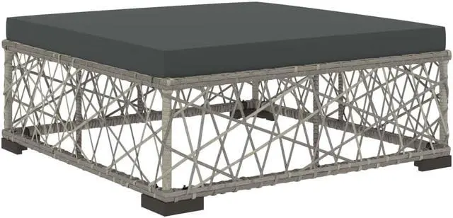 Alt view image 6 of 7 - vidaXL Patio Dining Set 5 Piece Dining Table and Chairs Rattan Black and Brown