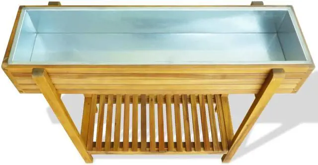 Alt view image 3 of 15 - vidaXL Raised Garden Bed Raised Flower Bed with Shelf Plant Box Solid Wood