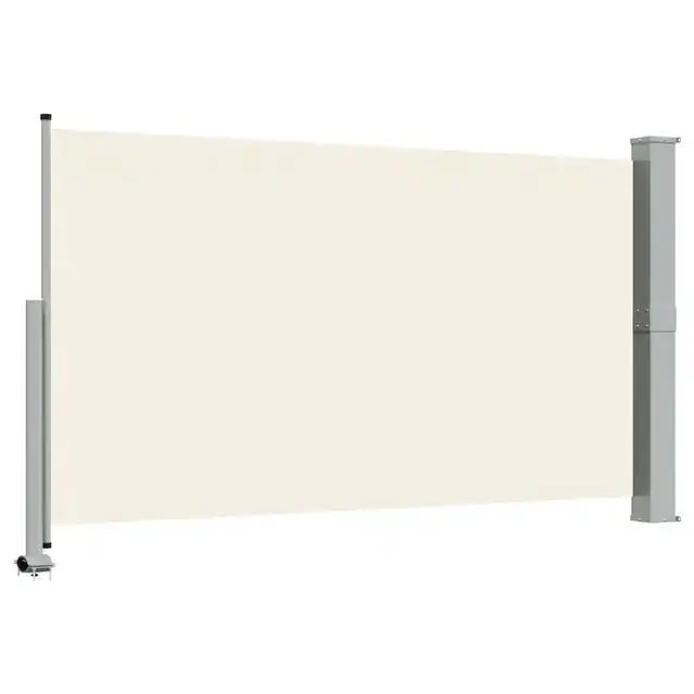 Alt view image 18 of 18 - vidaXL Patio Retractable Side Awning 55.1"x118.1" Cream