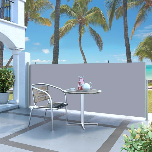 Alt view image 10 of 11 - vidaXL Retractable Side Awning 47.2"x118.1" Cream Privacy Screen Shade Blind
