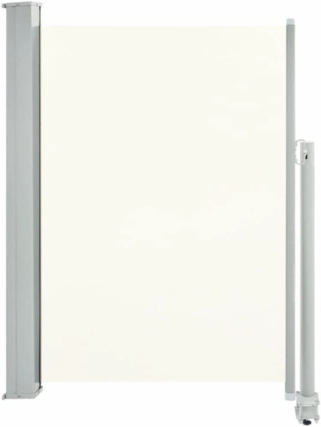 Alt view image 2 of 12 - vidaXL Patio Retractable Side Awning 39.4"x118.1" Cream Screen Shade Blind