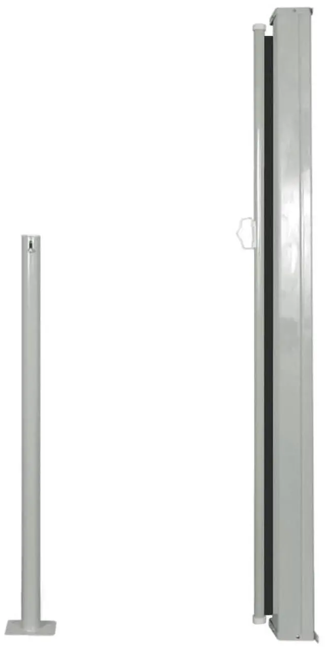 Alt view image 11 of 15 - vidaXL Retractable Side Awning 47.2"x118.1" Black Privacy Screen Shade Blind