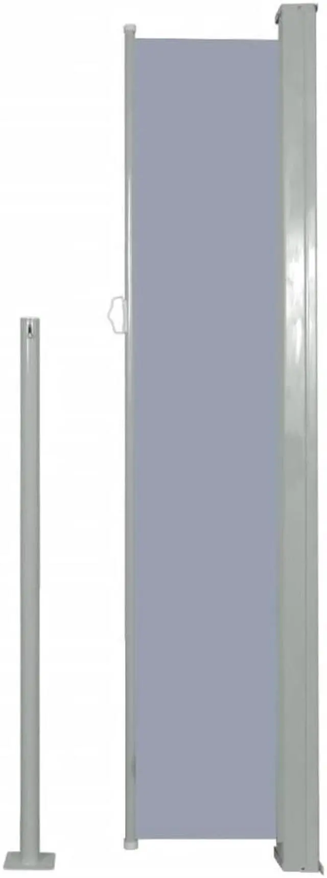 Alt view image 12 of 14 - vidaXL Retractable Side Awning 63"x196.9" Gray Privacy Screen Shade Blind