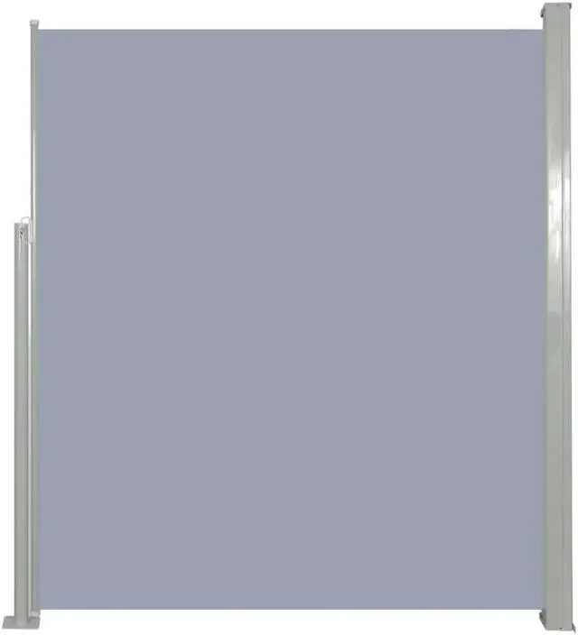 Alt view image 11 of 14 - vidaXL Retractable Side Awning 63"x196.9" Gray Privacy Screen Shade Blind