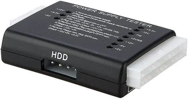 Alt view image 2 of 7 - PC Computer 20/24 Pin Power Supply Tester With PSU ATX SATA HDD Connectors