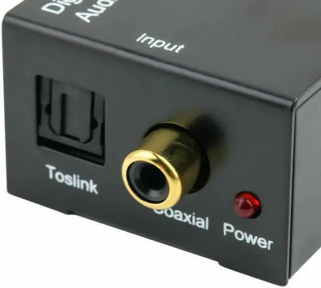 Alt view image 5 of 7 - 3.5mm Digital to Analog Audio Converter Adapter W/ Fiber Cable RCA Out optical