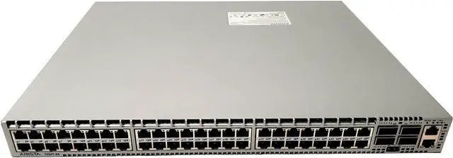 Alt view image 5 of 6 - Arista DCS-7050TX-64-R 48x RJ45 1/10GBASE-T 4x QSFP+ Switch R-F Air 2x AC PSU HSS