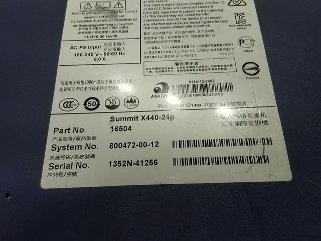 Alt view image 5 of 8 - EXTREME NETWORKS X440-24P X440-24P W/ Mounts and Power