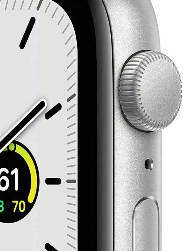Alt view image 3 of 14 - Apple Watch Series 6 44mm Silver Aluminum Case with White Sport Band GPS M00D3LL/A A2292