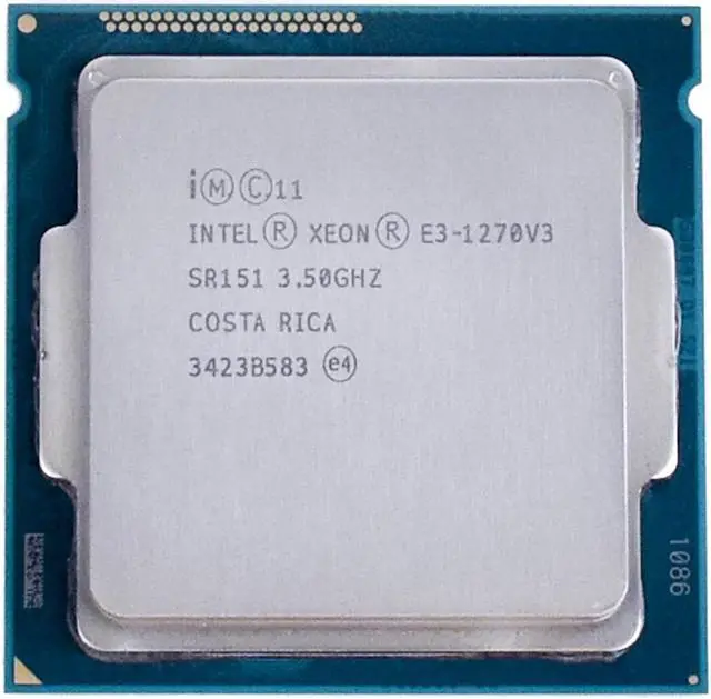 Alt view image 2 of 8 - INTEL Sr151  Xeon Quadcore E31270V3 3.5Ghz 8Mb L3 Cache 5Gt S Dmi Speed Socket Lga1150 22Nm 80W Processor Only