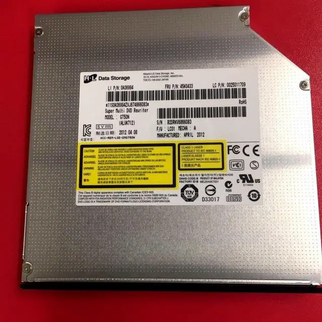 Alt view image 2 of 5 - Lenovo 45K0433 Lenovo 8X Slimline Sata Internal Dvd?Rw Drive
