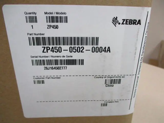 Alt view image 2 of 6 - Genuine Zebra ZP 450 UPS CTP Label Thermal Printer