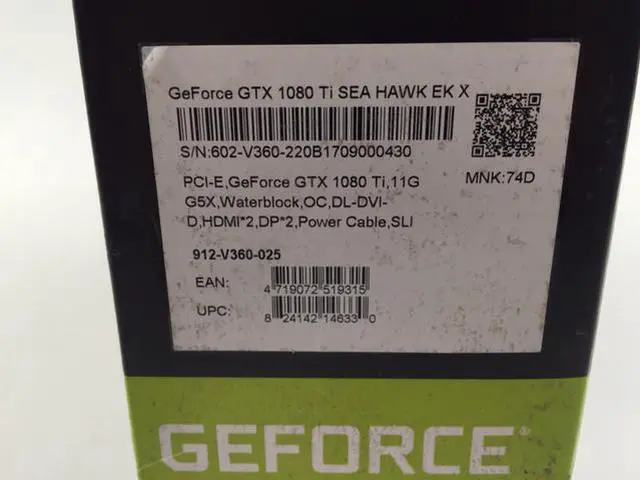 Alt view image 3 of 3 - MSI GeForce Graphics Card / GTX 1080 Ti DirectX 12 GTX 1080 Ti SEA HAWK X / Waterblock,  OC,  G5X / 11G  / 912-V360-025