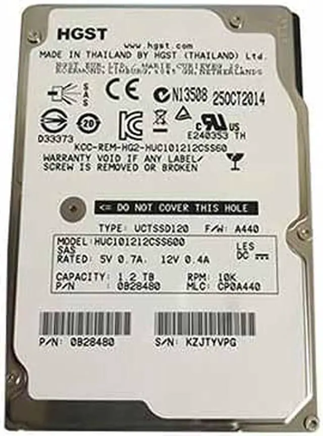 Alt view image 4 of 6 - HITACHI Huc101212Css600  New With Full Mfg Warranty. Ultrastar C10K1200 1.2Tb 10000Rpm Sas6Gbits 64Mb Buffer 2.5Inch Sff Enterprise Hard Drive