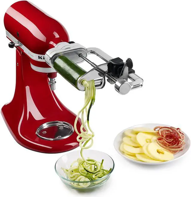 Main image of KitchenAid KSM2APC Spiralizer Plus Attachment with Peel, Core and Slice, Silver