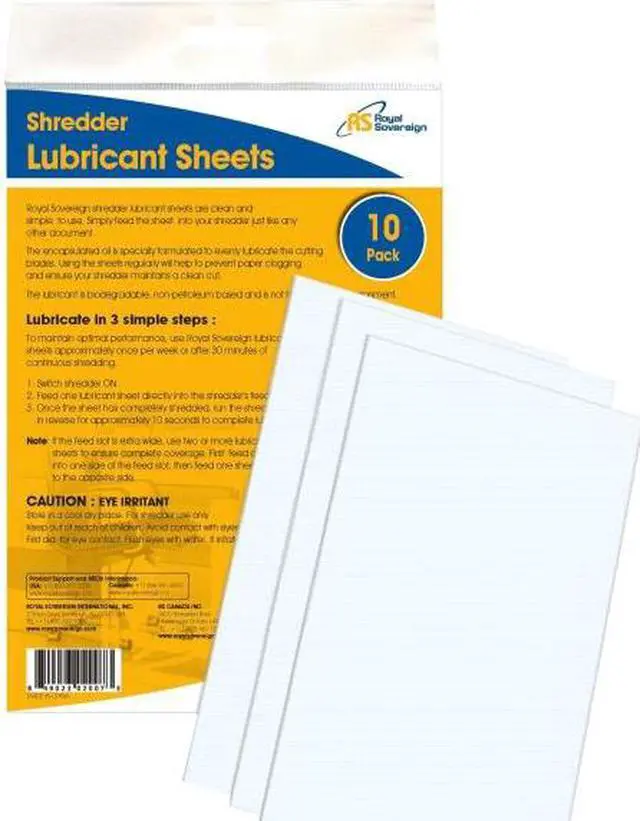 Alt view image 3 of 11 - Royal Sovereign RS-SLS Shredder Lubricant Sheets - 10 Pack