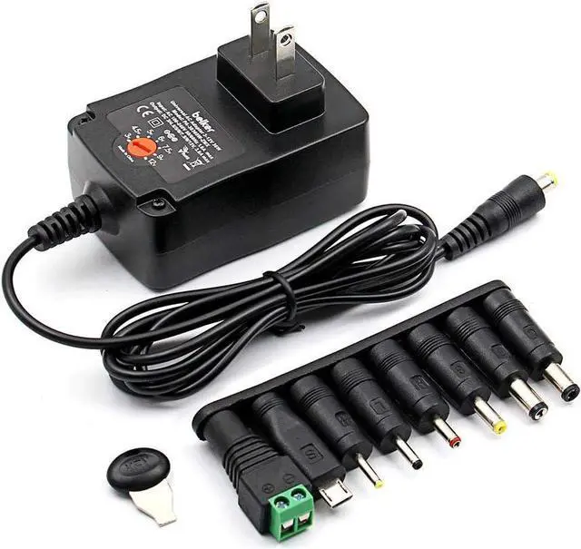 Alt view image 7 of 7 - 36W Universal 3V 4.5V 5V 6V 7.5V 9V 12V AC DC Adapter Power Supply for LCD LED Light Strip Router HUB Speaker Smart Phone TV Box 1A 1.5A 2A 2.5A 3A 3000mA Amp Max.