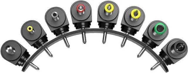 Alt view image 6 of 7 - Universal Power Supply AC to DC 3V 4.5V 5V 6V 7.5V 9V 12V Multi Voltage Power Adapter with 8 Plugs for Center Negative(-) Tip Negative Effects Pedals Keyboards Instrument - 2A Max