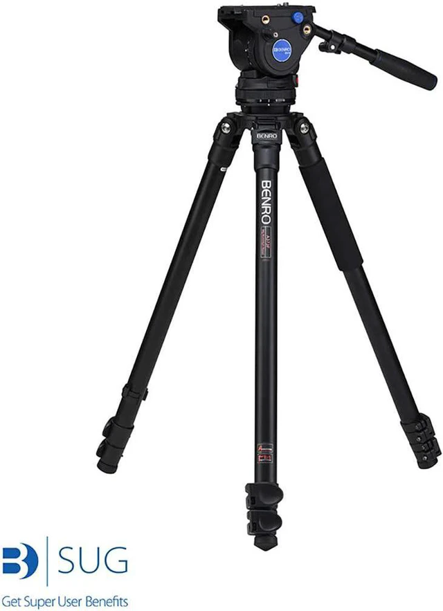 Alt view image 2 of 6 - Benro BV4 Aluminum Video Tripod Kit (A373FBV4H)
