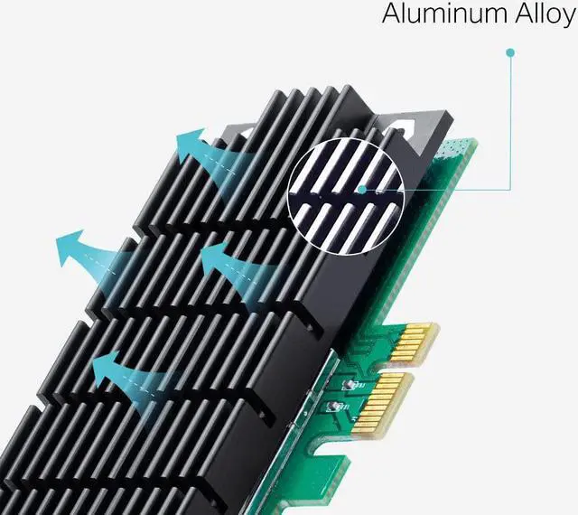 Alt view image 5 of 6 - TP-Link AC1300 PCIe WiFi PCIe Card(Archer T6E)- 2.4G/5G Dual Band Wireless PCI Express Adapter, Low Profile, Long Range, Heat Sink Technology, Supports Windows 10/8.1/8/7/XP