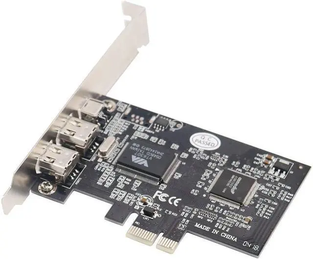Alt view image 4 of 7 - Tan QY 1394 Firewire Card,PCIe 3 Ports 1394A Firewire Expansion Card, PCI Express (1X) to External IEEE 1394 Adapter Controller (2 x 6 Pin + 1 x 4 Pin) for Desktop PC and DV Connection