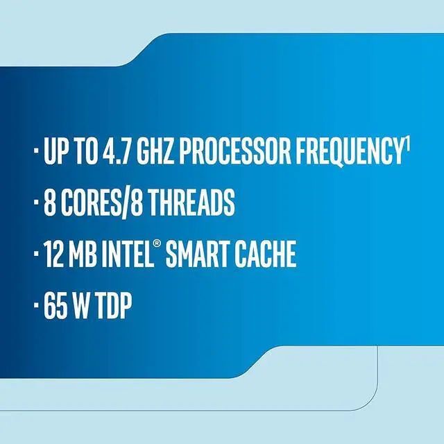 Alt view image 4 of 6 - Intel Core i7-9700 Desktop Processor 8 Cores up to 4.7 GHz LGA1151 300 Series 65W