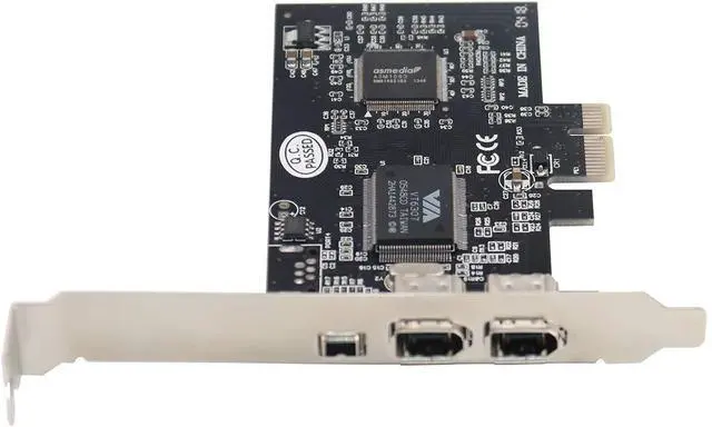 Alt view image 2 of 7 - Tan QY 1394 Firewire Card,PCIe 3 Ports 1394A Firewire Expansion Card, PCI Express (1X) to External IEEE 1394 Adapter Controller (2 x 6 Pin + 1 x 4 Pin) for Desktop PC and DV Connection