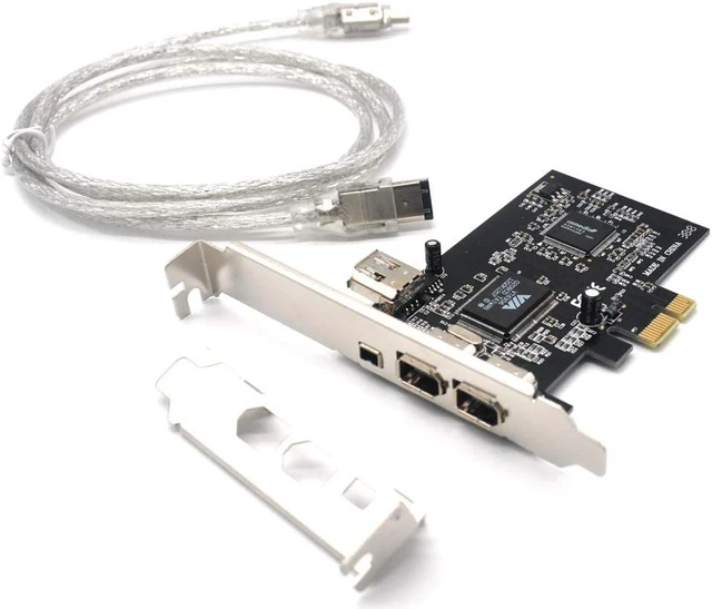 Main image of Pcie 3 Ports 1394A Firewire Expansion Card, Pci Express (1X) To External Ieee 1394 Adapter Controller (2 X 6 Pin + 1 X 4 Pin) With Low Profile Bracket For Desktop Pc And Dv Connection