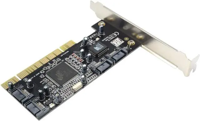 Alt view image 2 of 3 - GODSHARK 4 Ports PCI SATA Raid Controller Internal Expansion Card with 2 Sata Cables, PCI to SATA Adapter Converter for Desktop PC Support HDD SSD