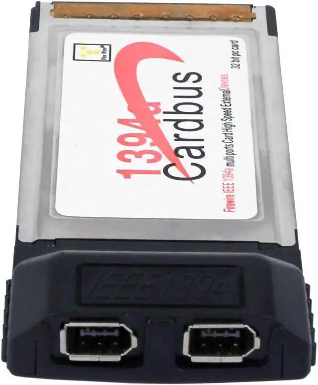 Alt view image 4 of 5 - JMT 2 Port 6 Pin 1394A IEEE 1394 CardBus Card 54mm Laptop FireWire Card for PCMCIA Digital Camera DV Camcorders Hard Disks Removable Drives Laptop PC